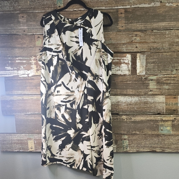 Prologue Black and White Asymmetrical Sheath Dress, Ladies Size XL, NWT - Picture 1 of 4